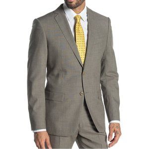 John Varvatos Star USA Men's Bedford Notch Lapel Wool Blazer Jacket Brown
